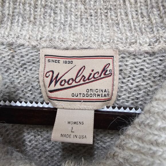 VINTAGE 90S WOOLRICH MERINO WOOL WOMANS CARDIGAN - Picture 4 of 8